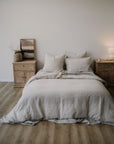 “Sable” Frayed Linen Duvet Cover - KULALA Living