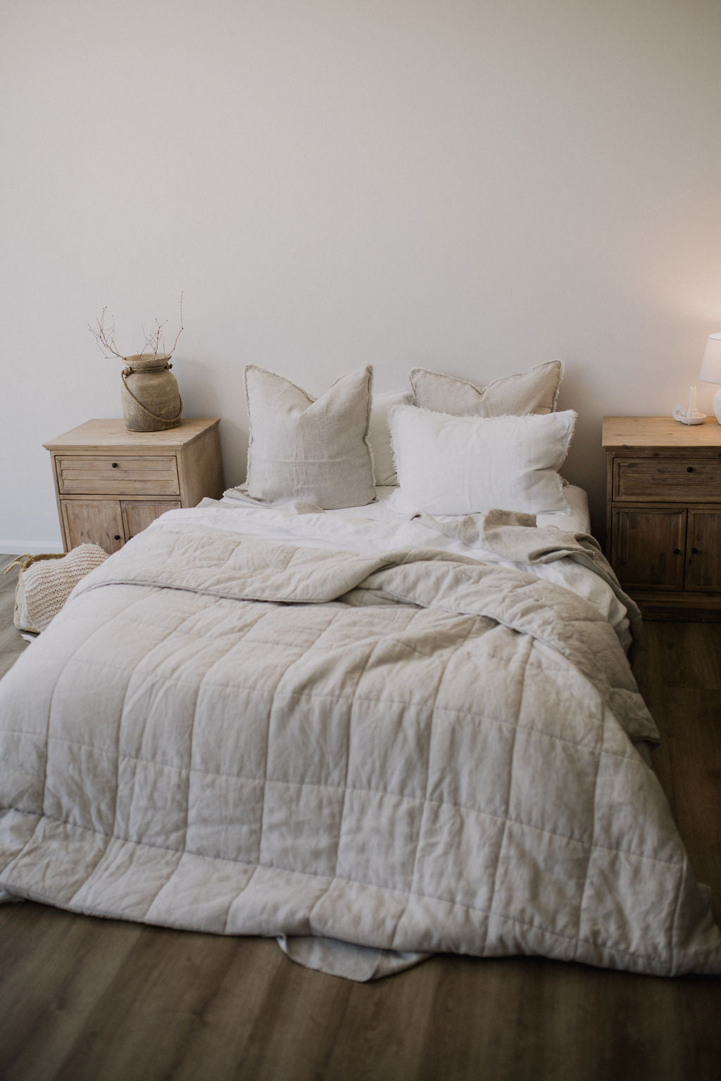 “Sable” Linen Quilted Coverlet - KULALA Living