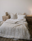 “Sable” Linen Quilted Coverlet - KULALA Living