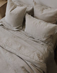 “Sable” Frayed Linen Duvet Cover - KULALA Living