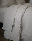 “Sable” Frayed Linen Duvet Cover - KULALA Living