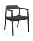 KULALA Living elegant black dining chair with a woven seat and a sleek timber frame. A refined and modern seating option for contemporary interiors