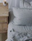 "Ink" Pinstripe Linen Pillowcases - KULALA Living