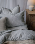 "Ink" Pinstripe Linen Pillowcases - KULALA Living