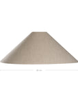 Kulala Living linen cone lampshade in a natural hue. A timeless, versatile design perfect for table lamps and pendant lighting