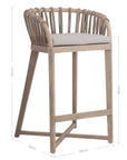 Makena Mahogany & Rattan Barchair - KULALA Living