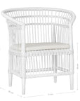 Nakula Rattan Dining Chair White