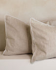"Rowie" Piped Linen Pillowcases