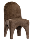 Tucan Curved Upholstered Dining Chair Mocha
