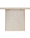 Amani dining table in dune hydro dipped finish with rectangular tabletop and two solid slab legs