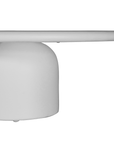 Ayanda coffee table in white with sculptural organic form and smooth matte finish.