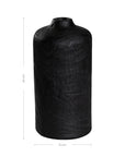 Sleek black wooden decorative vase with a smooth organic form, ideal for modern styling and interior decor accents