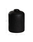 Sleek black wooden decorative vase with a smooth organic form, ideal for modern styling and interior decor accents