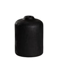 Sleek black wooden decorative vase with a smooth organic form, ideal for modern styling and interior decor accents