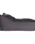 Charcoal lounge bean bag for outdoor relaxation, featuring durable fabric and ergonomic shape. Ideal for poolside lounging, garden seating, or creating a casual chill-out area.