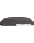 Charcoal bean bag outdoor pillow with soft fabric, perfect for casual lounging and relaxed living spaces.