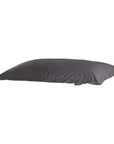 Charcoal bean bag outdoor pillow with soft fabric, perfect for casual lounging and relaxed living spaces.