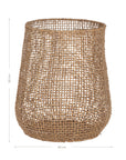 A handwoven natural fibre basket with an open-weave design, adding organic texture and functional storage to any space