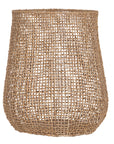 A handwoven natural fibre basket with an open-weave design, adding organic texture and functional storage to any space