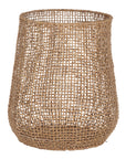 A handwoven natural fibre basket with an open-weave design, adding organic texture and functional storage to any space