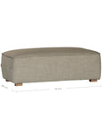 A versatile moss modular ottoman with soft linen upholstery, designed for effortless comfort and modern living. Perfect as a standalone piece or paired with matching modular seating