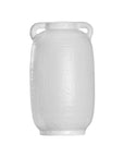 Kulala Living handcrafted white clay vase with handles, featuring a textured surface and organic shape, perfect for styling with dried or fresh foliage