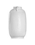 Kulala Living handcrafted white clay vase with handles, featuring a textured surface and organic shape, perfect for styling with dried or fresh foliage