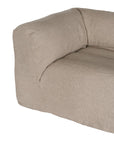 Natural linen modular sofa with plush upholstery, offering a relaxed and comfortable seating option for modern living spaces