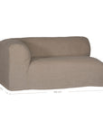 Natural linen modular sofa with plush upholstery, offering a relaxed and comfortable seating option for modern living spaces
