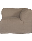 Natural linen modular sofa with plush upholstery, offering a relaxed and comfortable seating option for modern living spaces