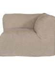 Natural linen modular sofa with plush upholstery, offering a relaxed and comfortable seating option for modern living spaces
