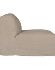 Natural linen modular sofa with plush upholstery, offering a relaxed and comfortable seating option for modern living spaces