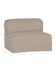 Natural linen modular sofa with plush upholstery, offering a relaxed and comfortable seating option for modern living spaces