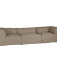 Natural linen modular sofa with plush upholstery, offering a relaxed and comfortable seating option for modern living spaces