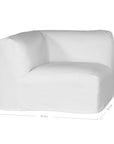 White linen modular sofa with plush upholstery, offering a relaxed and comfortable seating option for modern living spaces