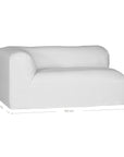 White linen modular sofa with plush upholstery, offering a relaxed and comfortable seating option for modern living spaces