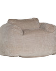 The Kulala Living luxe boucle bean bag in a soft natural hue, offering plush comfort with a stylish textured fabric. Designed for relaxation, this oversized bean bag creates a cosy, modern seating option for any living space