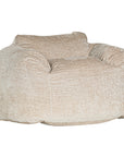 The Kulala Living luxe boucle bean bag in a soft natural hue, offering plush comfort with a stylish textured fabric. Designed for relaxation, this oversized bean bag creates a cosy, modern seating option for any living space