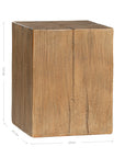 Kulala Living solid magnesium oxide block side table, showcasing organic grain patterns and a minimalist cube design. A versatile and stylish furniture piece