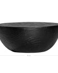 Handcrafted magnesium oxide coffee table with a natural finish, showcasing organic grain patterns for a refined aesthetic