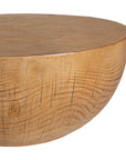 Handcrafted magnesium oxide coffee table with a natural finish, showcasing organic grain patterns for a refined aesthetic
