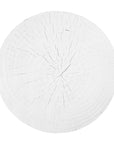 Handcrafted magnesium oxide side table with a natural finish, featuring organic grain patterns for a timeless aesthetic