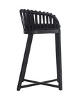 Kulala Living Makena Chair – a stylish bar chair featuring a sculptural rattan backrest and plush seat cushion. A contemporary yet timeless addition to any space.