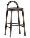 Milo barchair espresso with sculptural ashwood timber form designed for modern organic australian dining and kitchen spaces