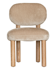 Moda dining chair dolce with soft upholstered seat and natural timber legs styled for modern australian dining interiors