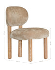 Moda dining chair dolce with soft upholstered seat and natural timber legs styled for modern australian dining interiors