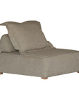 A versatile modular lounge chair in moss upholstery, designed for ultimate comfort with a deep seat and plush back cushion. Perfect for modern, relaxed interiors