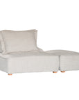 A versatile modular lounge chair in wheat upholstery, designed for ultimate comfort with a deep seat and plush back cushion. Perfect for modern, relaxed interiors