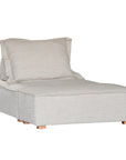 A versatile modular lounge chair in wheat upholstery, designed for ultimate comfort with a deep seat and plush back cushion. Perfect for modern, relaxed interiors