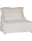 A versatile modular lounge chair in wheat upholstery, designed for ultimate comfort with a deep seat and plush back cushion. Perfect for modern, relaxed interiors